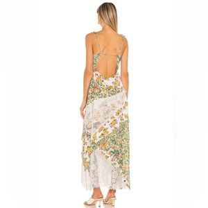 For Love & Lemons Rosalyn Marigold Maxi Dress